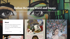 Screenshot of Italian Between Word and Image Digital Gallery