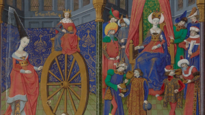 15th Century French painting of a royal court