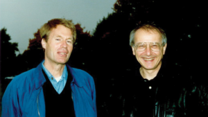 Nobel Prize winner Le Clézio with Dr. Laurence Bongie.