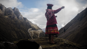 Woman from the Quechua populations in the Andean mountains of Peru.