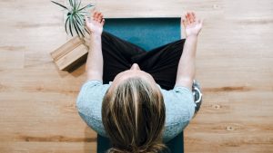 person meditating