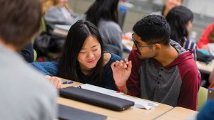 student volunteers learning centre